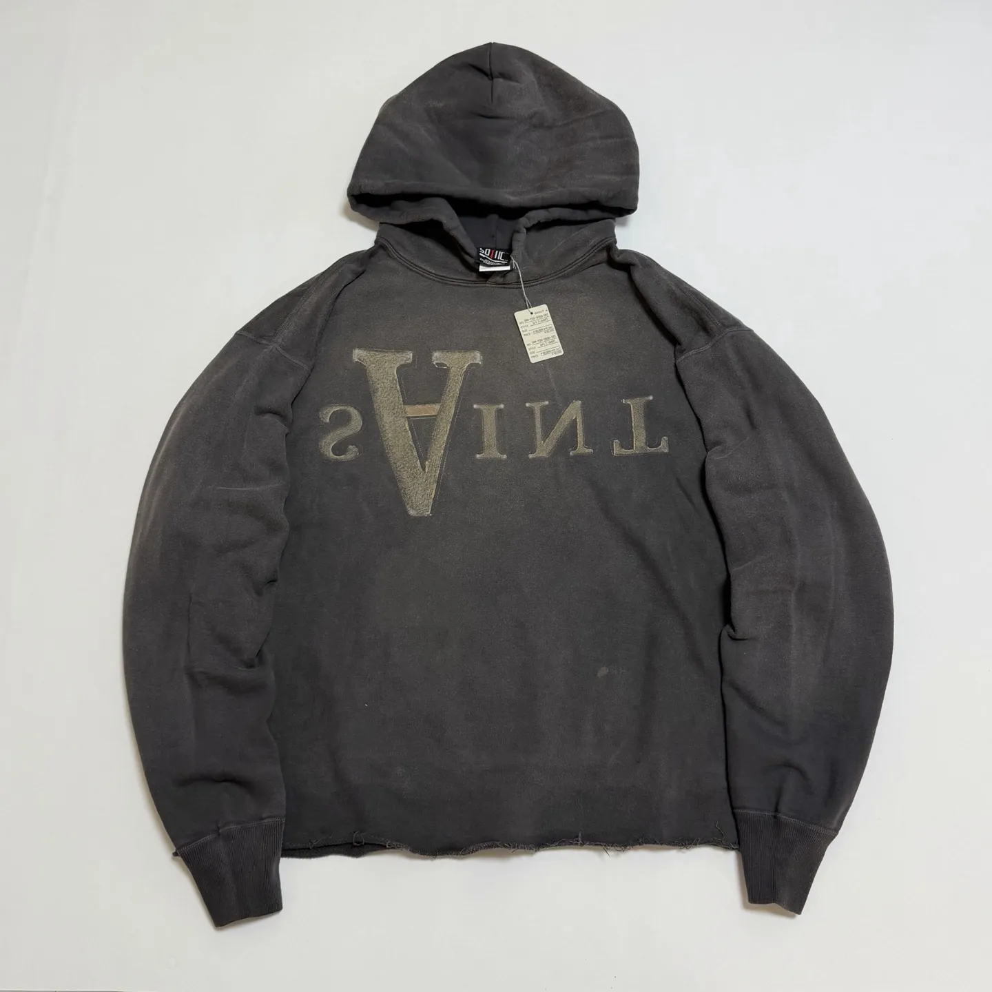 SAINT Mxxxxxx HOODIE/ANARCHY/BLK Mirror reverse SAINT hooded sweatshirt/ANARCHY barrage virgin hoodie S-XL Assute dyeing, heavy washing and water fading, multi-bit wormhole destruction treatment, genuine plate opening and mold opening, the difference is shown in the picture to make the product! Authentic level printing process, correct main mark/wash mark ⚠️Note: This model does not have the little angel mark